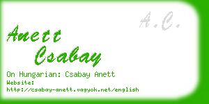 anett csabay business card